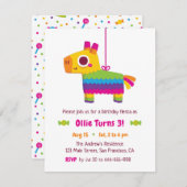 キュートピナタキャンディ子供の誕生日パーティの招待状 招待状 (正面/裏面)