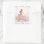 キュートピンクかわいらしプリンセス スクエアシール (バッグ)