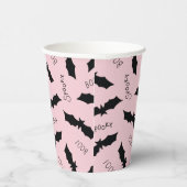 キュートピンクこうもりハローウィンパーティ 紙コップ (右)