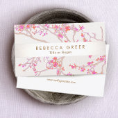 キュートピンクさくらんぼ花フローラ美しい 名刺