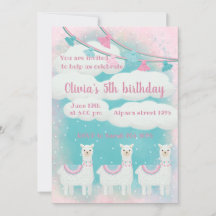 キュートピンクとターコイズラマ