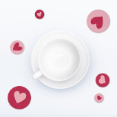 キュートピンクと赤いハートドードル紙吹雪 コンフェッティ