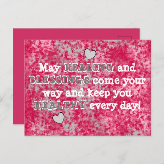 キュートピンクに癒しと祝福が訪れますように。 ポストカード (正面/裏面)