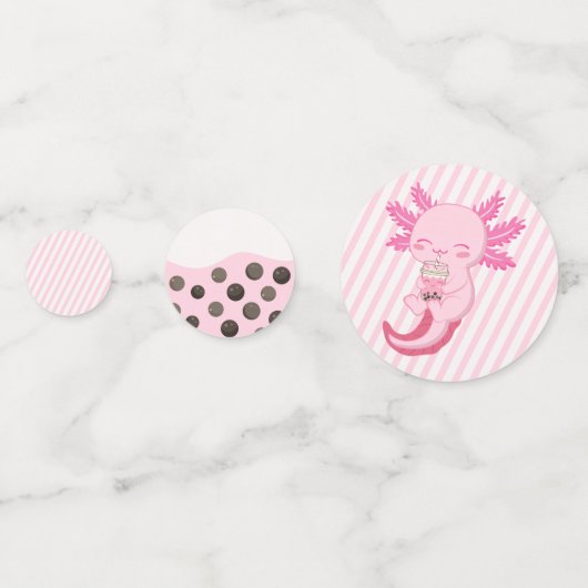 キュートピンクアクソロトルボバティーガールズバースデーパーティー コンフェッティ (正面)