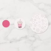 キュートピンクアクソロトルボバティーガールズバースデーパーティー コンフェッティ (裏面)