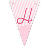 キュートピンクアクソロトルボバティーガール誕生日 バンティングフラッグ (第2の旗)