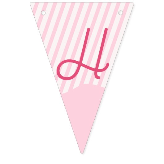 キュートピンクアクソロトルボバティーガール誕生日 バンティングフラッグ (第2の旗)