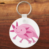 キュートピンクアルビノアクソロトル キーホルダー (正面)