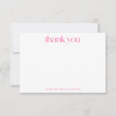 キュートピンクイエロープレイドカスタムブライダルシャワー サンキューカード (正面)