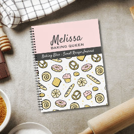 キュートピンクイエローベーキングクイーンジャーナル ノートブック