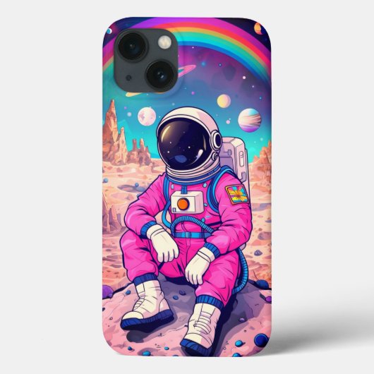 キュートピンクインボーダーレインボー銀河系 Case-Mate iPhoneケース (裏面)