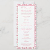 キュートピンクウェスタン結婚式 プログラム (裏面)