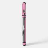 キュートピンクウェスティーモダンドッグアート iPhoneケース (左側面)