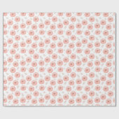 キュートピンクウォーターカラーカボチャ秋 ラッピングペーパー (フラット)