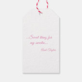 キュートピンクエレファントギフトラベル ギフトタグ (裏面)