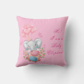 キュートピンクエレファント装飾用クッション クッション (裏面)