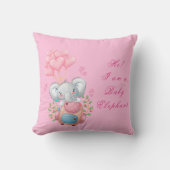 キュートピンクエレファント装飾用クッション クッション (正面)