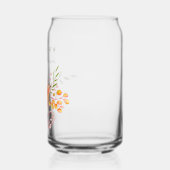 キュートピンクオレンジフローラ水彩ブライダルシャワー ガラス缶 (左)