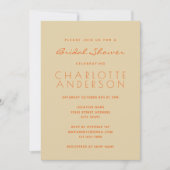 キュートピンクオレンジミッド幾何モダンブライダルシャワー 招待状 (正面)