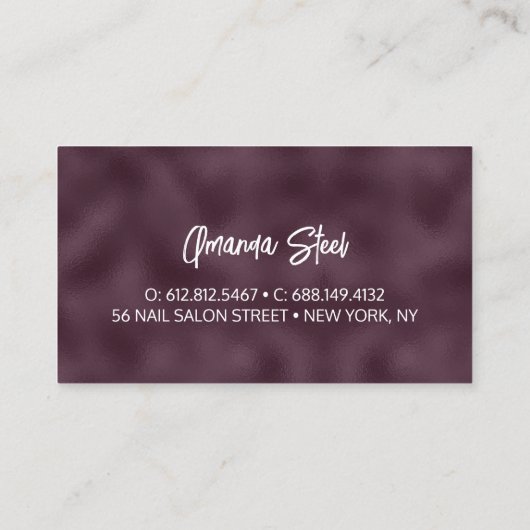 キュートピンクオレンジユニコーングリッタードリップスモノグラム 名刺 (裏面)