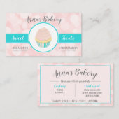 キュートピンクカップケーキベーカリー 名刺 (正面/裏面)
