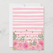 キュートピンクカボチャフローラ1st誕生日招待状 招待状 (裏面)