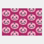 キュートピンクカボチャ包装紙 ラッピングペーパーシート (正面3)