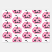 キュートピンクカボチャ包装紙 ラッピングペーパーシート (正面)