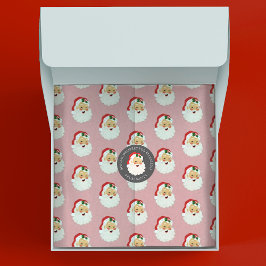 キュートピンククリスマスサンタクロース包装紙 薄葉紙