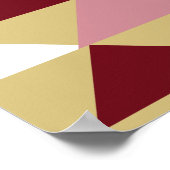 キュートピンククリスマススノーバニーラビットイラストレーション ポスター (角)