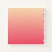 キュートピンクグラデーションモノグラム水玉模様パターン ノートブック (裏面)