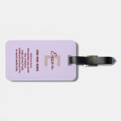 キュートピンクグラニーミニマルシックなクロチェットストロベリー ラゲッジタグ (裏面横)