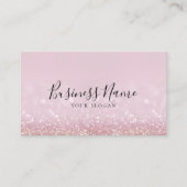 キュートピンクグリッターチャーム 名刺 (正面)
