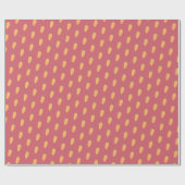 キュートピンクグリーンハッピーイースターニンジン ラッピングペーパー (フラット)