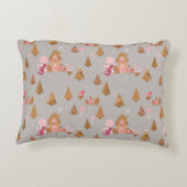 キュートピンクグレージンジャーブレッド装飾用クッション アクセントクッション (裏面)