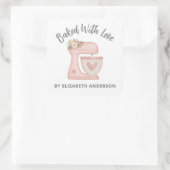 キュートピンクケーキミキサーベーカリー事業 スクエアシール (バッグ)