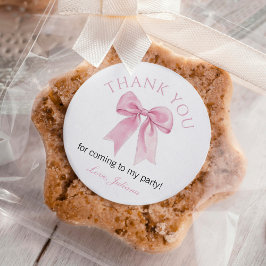 キュートピンクコケットボーガール誕生日 ラウンドシール