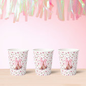 キュートピンクコケット女性のカーボーイブーツ&ボウパーティー 紙コップ