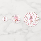 キュートピンクコケット女性のカーボーイボーブーツハット誕生日 コンフェッティ (正面)