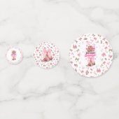 キュートピンクコケット女性のカーボーイボーブーツハット誕生日 コンフェッティ (裏面)