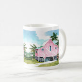 キュートピンクコテージオンフォートマイヤーズビーチマグ コーヒーマグカップ (正面右)