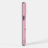 キュートピンクゴールデンモダンレトリバードッグアート iPhoneケース (右側面)