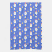 キュートピンクサンタホリデーパターン キッチンタオル (縦)