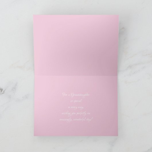 キュートピンクスターズ孫娘誕生日カード カード (内部)