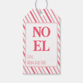 キュートピンクストライプクリスチャン ギフトタグ (正面)