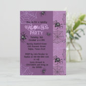 キュートピンクスパイダーハローウィンパーティ招待状 招待状 (スタンド正面)