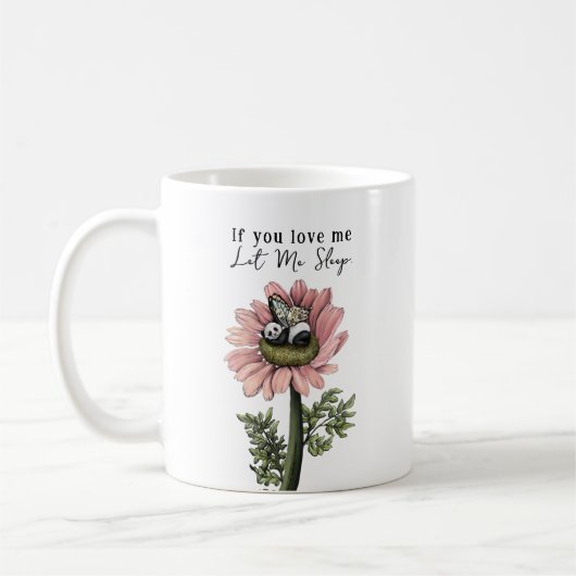 キュートピンクスリーピングパンダベアーフェアリー装飾用クッション コーヒーマグカップ (左)