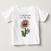 キュートピンクスリーピングパンダベアーフェアリー装飾用クッション ベビーTシャツ (正面)