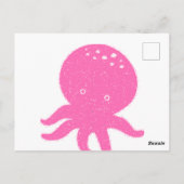 キュートピンクタコ旧プリント ポストカード (裏面)