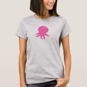 キュートピンクタコ旧プリント Tシャツ (正面)